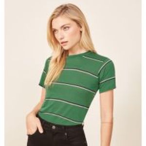 Reformation Joplin Relaxed Tee Selena Stripe